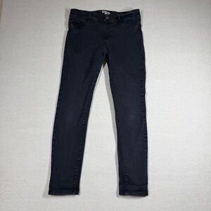 Juicy Couture Black Skinny Jeans Size 12 Stretch Denim Mid Rise Charcoal Wash